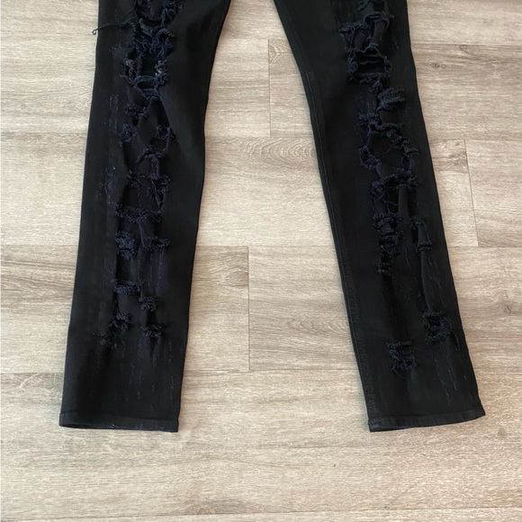 Rag & Bone black skinny distressed jean - Picture 3 of 11